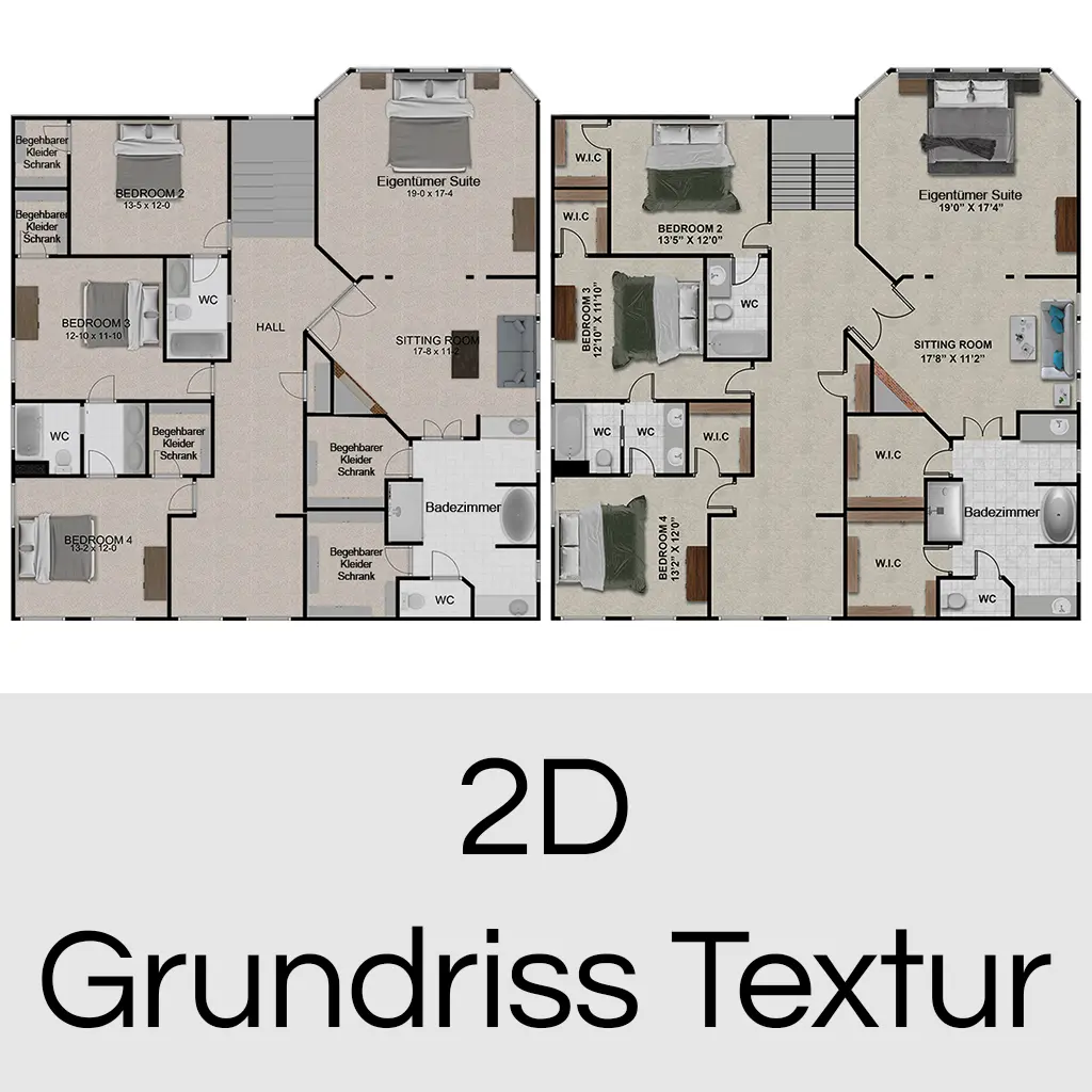 2D Floor Plan - Texture