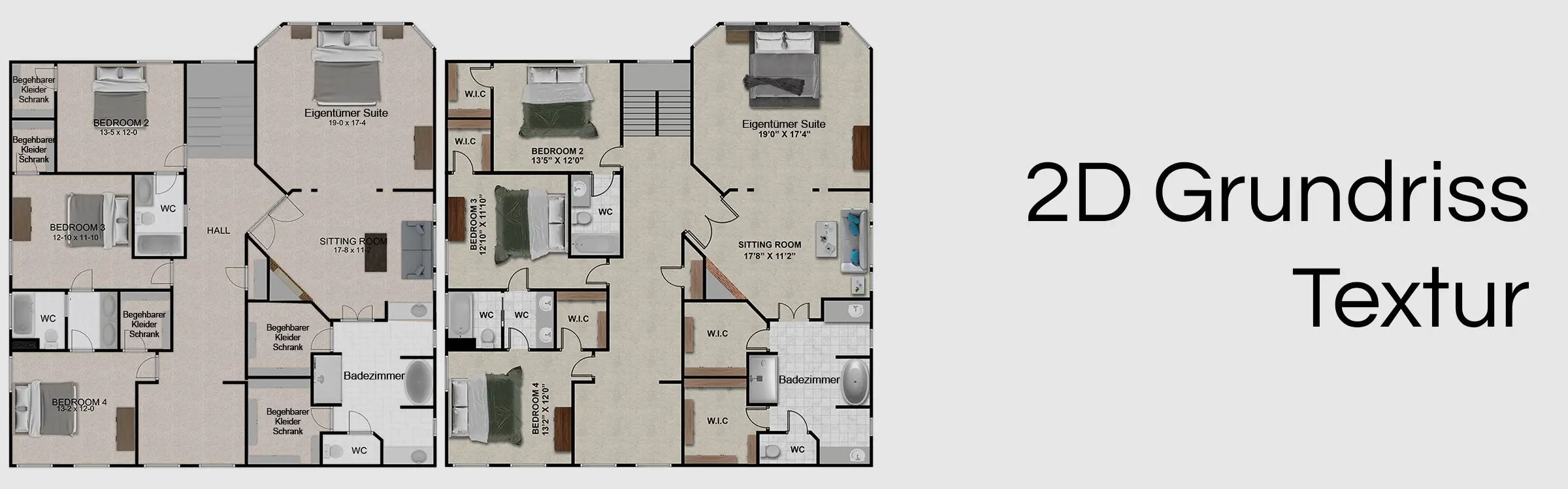 2D Floor Plan - Texture