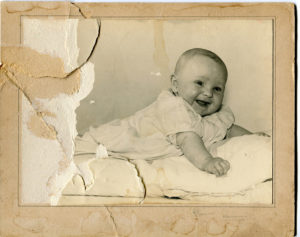 altes Bild, schwarz-weiß Bild, Baby